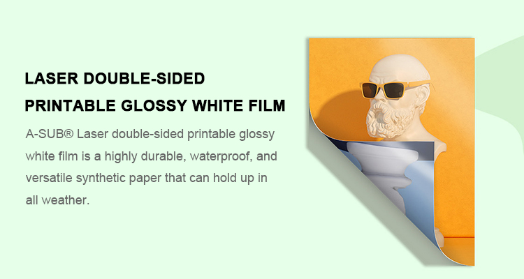 Laser Double Sided White Photo Film Banner-Moblie