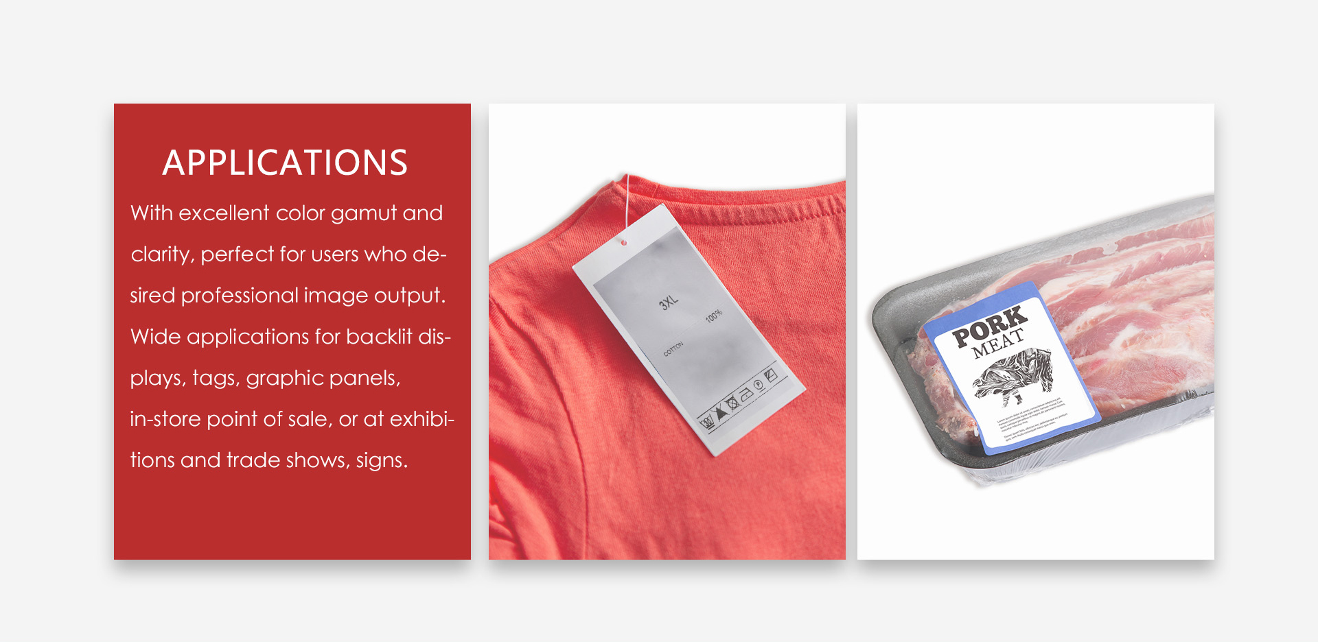 Inkjet Printable Glossy White Film Application