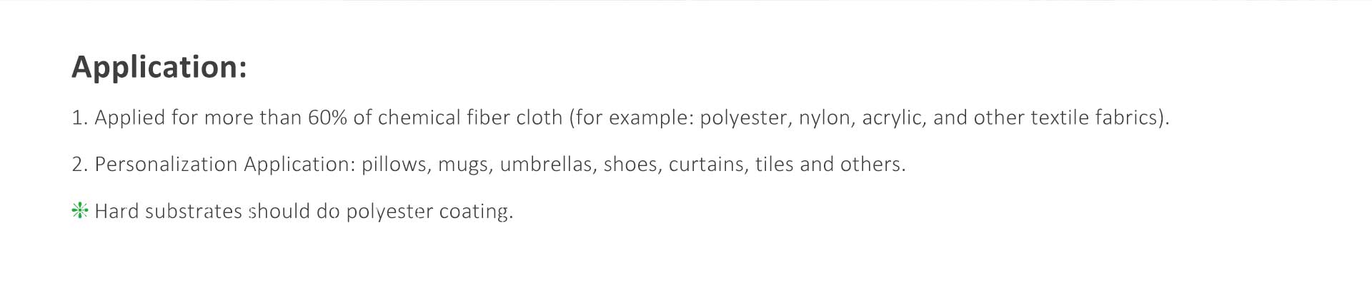 Sublimation Ink Application