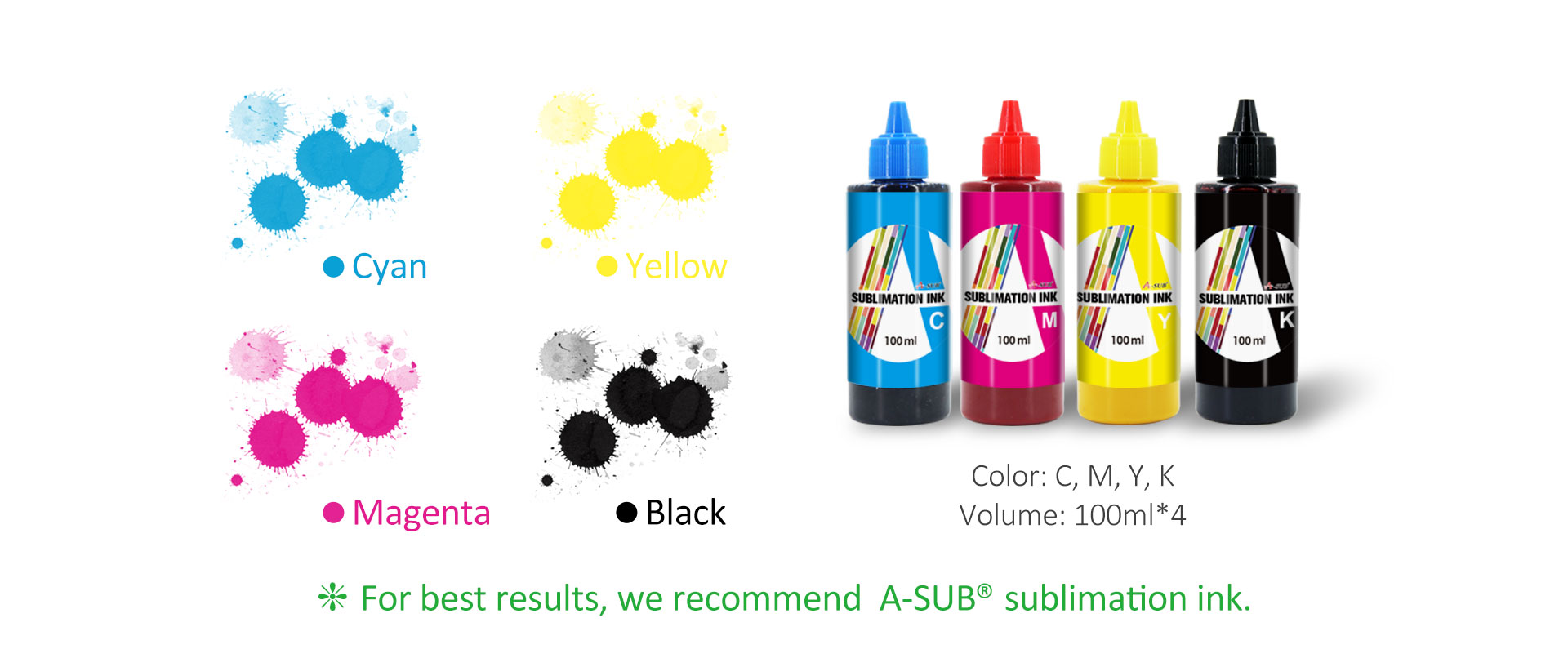 Sublimation Ink 100ml*4 Banner