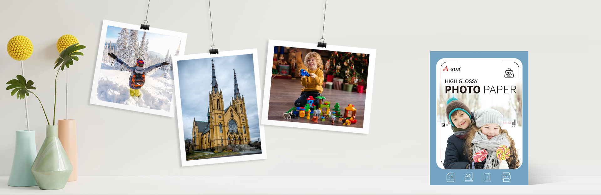 200gsm High glossy photo paper banner