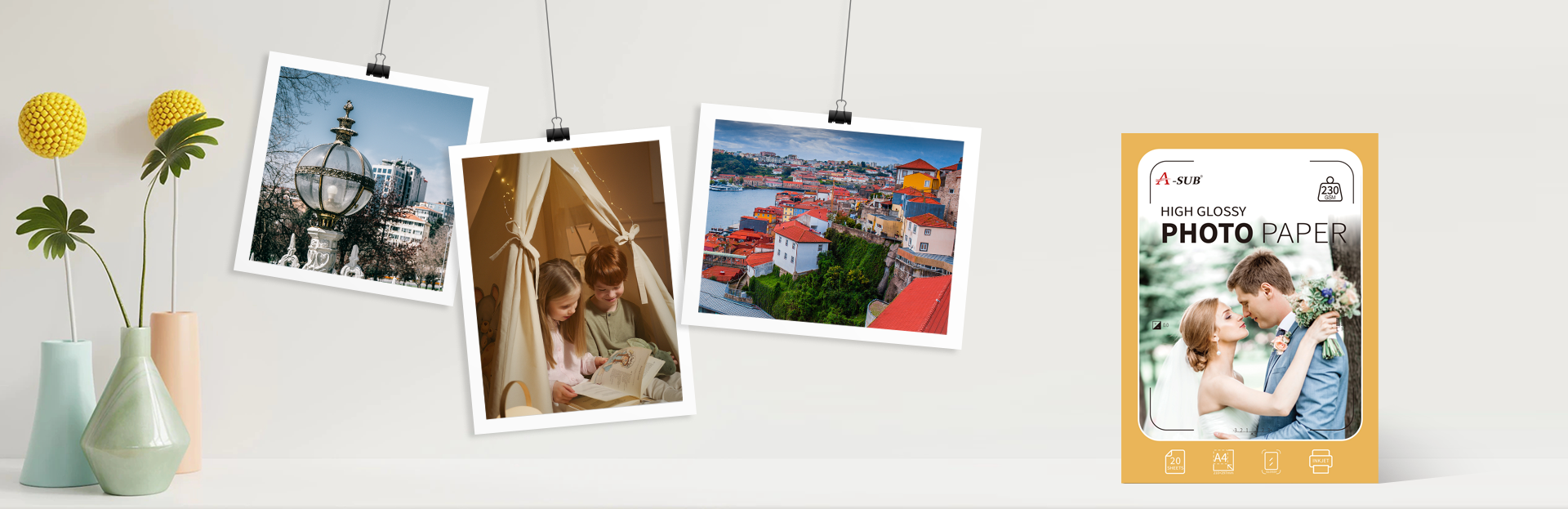 230gsm High glossy photo paper banner