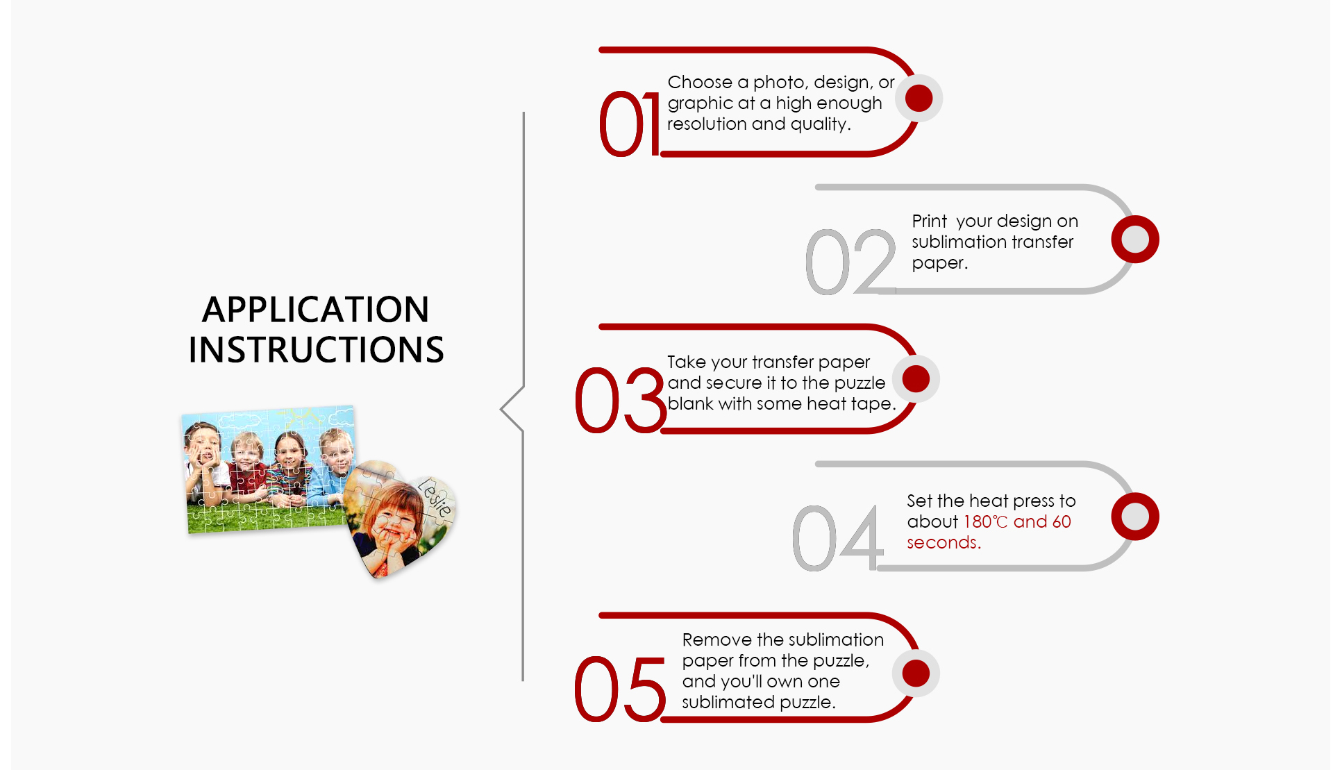 Sublimation Puzzle Blank Application