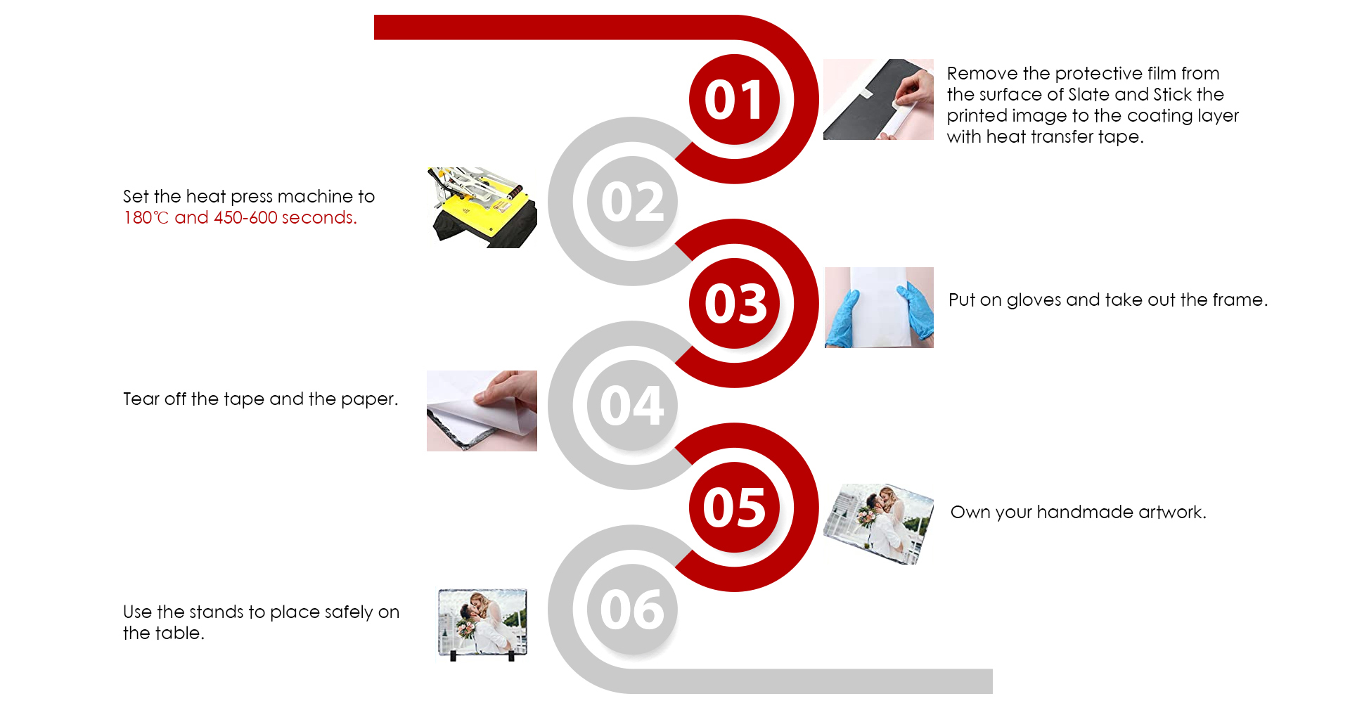 Blank Sublimation Slate APPLICATION INSTRUCTIONS