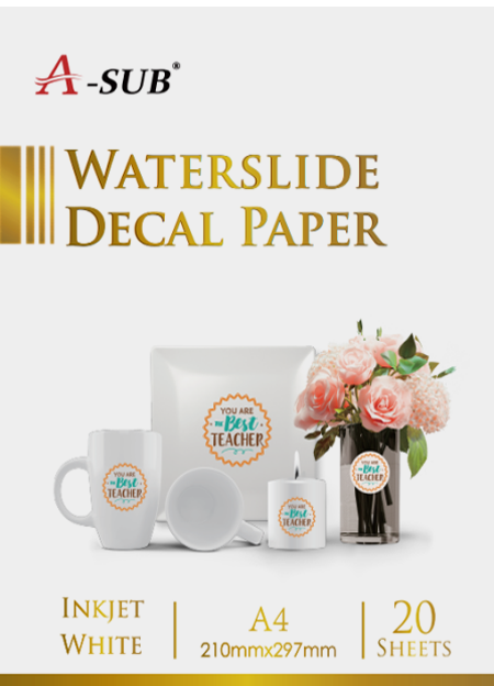 White Water Slide Decal Paper