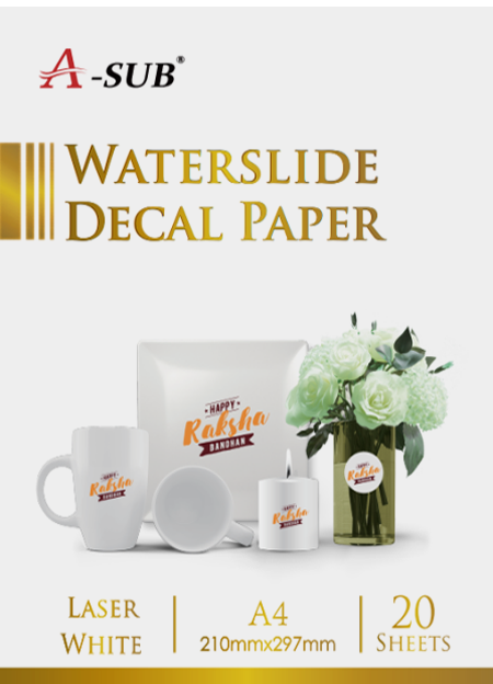 White Laser Water Slide Decal Paper