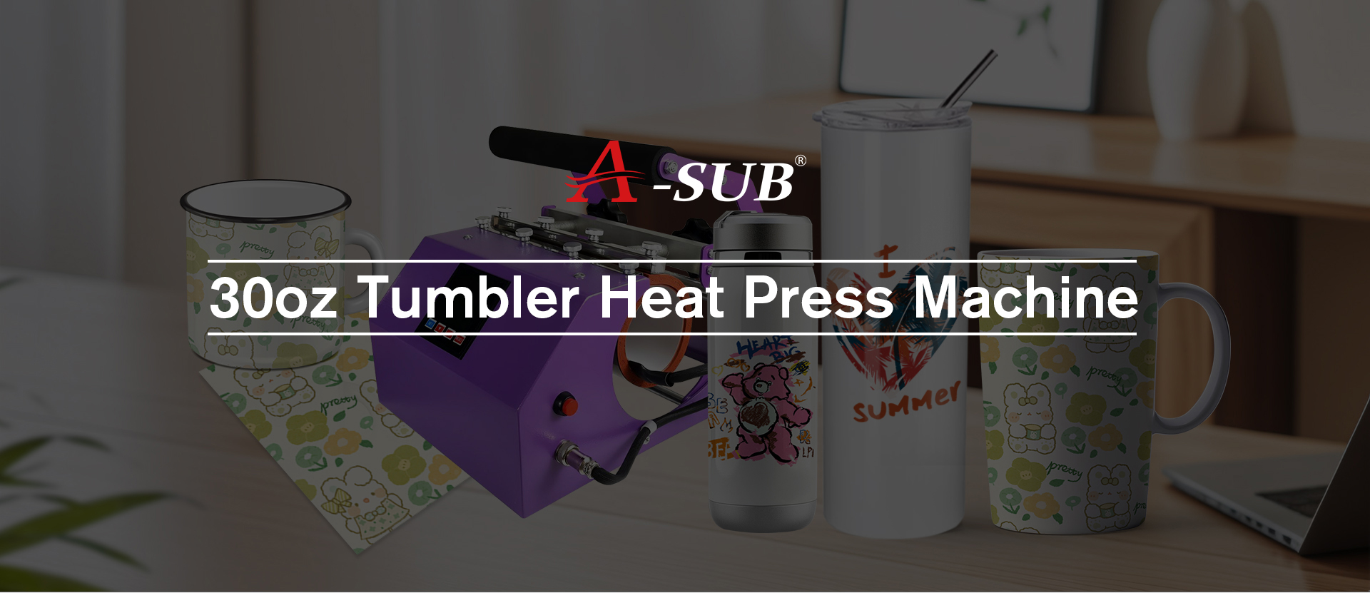 a sub tumbler heat press banner
